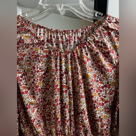 Handmade Modest Floral Midi Dress crew neck Liberty print 100% cotton - Picture 5 of 12